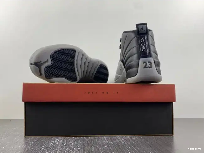 Rep TBkick CT8013-019 Air Jordan 12 Wolf Grey Black 0531